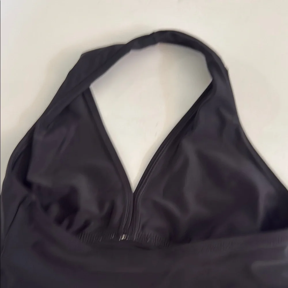 Katrina Black Halter girls  dance Top size youth Large